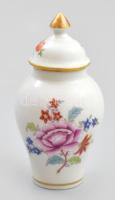 Herendi Eton mintás kis fedeles váza. Jelzéssel, kézzel festett, kis kopással, m: 9,5 cm