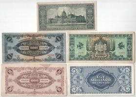 1946. 10.000MP + 100.000MP + 100.000.000MP + 1.000.000.000MP + 10.000BP T:F közte folt