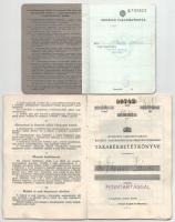 3db betétkönyv, közte 1940. "Budapest Székesfővárosi Községi Takarékpénztár Részvénytársaság&qu...