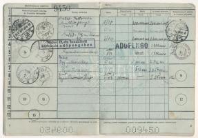 1937. "Magyar Királyi Postatakarékpénztár Budapest" betétkönyve, "874-es sorszámmal&q...