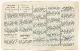 1940. "45. Magyar Királyi Osztálysorsjáték" második osztály 1/8 sorsjegye, bélyegzéssel, v...