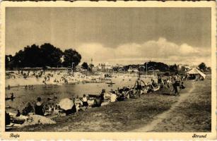 1937 Baja, strand, fürdőzők
