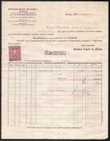 1927 Sárvár, Steiner Lipót és Társa Bor- és Szesznagykereskedő fejléces számla