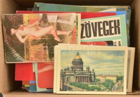 Egy kisebb doboznyi MODERN képeslap vegyes minőségben: magyar és külföldi város és motívumok, üdvözlőlapok / A small box of MODERN postcards in mixed quality
