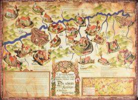 Erdélyi városok középkori látképe: Kolozsvár, Temesvár, Brassó, Nagyszeben, stb. Össz. 6 db történel...