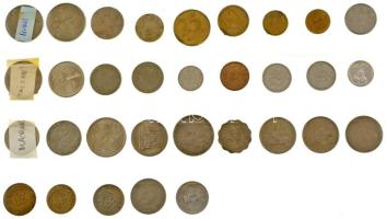32db-os vegyes marokkói, taiwani és izraeli érmetétel T:vegyes 32pcs of mixed moroccan, taiwanese and israeli coin lot C:mixed