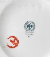 Hollóházi paradicsommadár mintás négyoldalú váza, jelzéssel, hibátlan, m: 24 cm