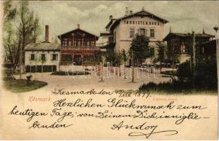 1899 (Vorläufer) Késmárk, Kezmarok; Turista ház, fürdő. Kiadja R. Schmidt / Touristen Haus, Bader / tourist house, villa, spa