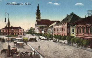 Máramarossziget main square with market