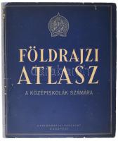 Földrajzi atlasz a középiskolák számára. Bp., 1955, Kartográfiai Vállalat. Kiadói félvászon kötésben.