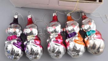 24 darab régi és antik üveg karácsonyfa függő, közte érdekes és értékes darabokkal. Gömbök, ritka bo...