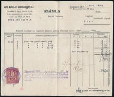 1931 Astra Kábel- és Gummiárugyár R.T. fejléces számla