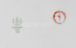 Hollóházi tojás alakú bonbonier h: 7,5 cm + Hollóházi bonbonier 16x10 cm + Herendi hamuzó 2. oszt. j...