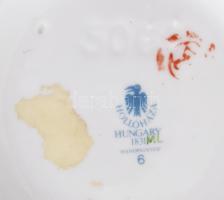 Hollóházi Scarbantia mintás porcelán váza, matricás, jelzett, kis kopásnyomokkal, m: 21,5 cm