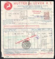 1941 3db Hutter és Lever R.T. fejléces számla