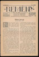 1917 A Remény júniusi száma, Kate Ephraim címlaprajzával, zsidó ifjúsági folyóirat, 28p