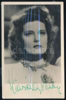 Karády Katalin (1910-1990) színésznő fotólap a színésznő autográf aláírásával 9x14 cm