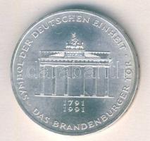 Németország 1991. 10M Ag "200 éves a Brandenburgi Kapu" T:BU