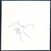 Szász Endre (1926-2003) autográf aláírása kivágáson (10x10 cm)