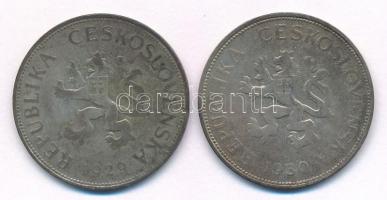 Csehszlovákia 1929-1930. 5K Ag (2xklf) T:F patina, az egyiken karc
Czechoslovakia 1929-1930. 5 Koru...