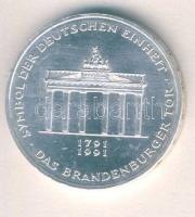 Németország 1991. 10M Ag "200 éves a Brandenburgi Kapu" T:2+