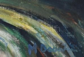 Olvashatatlan jelzéssel: Virágcsendélet. Olaj, farost, dekoratív fakeretben. 47x57 cm