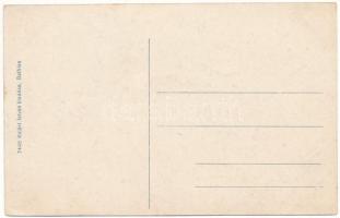 Bethlen, Beclean; vasútállomás, motorkocsi, vonat. Kajári István kiadása / railway station, train