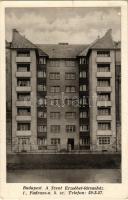 Budapest XI. Szent Erzsébet társasház a Feneketlen-tavi teniszpályával szemben. Fadrusz utca 4. (r)