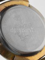 Cornavin 17 köves kézi felhúzós karóra, fekete számlappal, bőr szíjjal, hlyreállított másodperc muta...