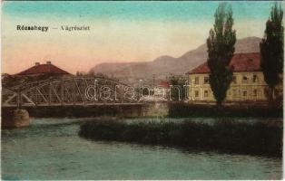 Rózsahegy, Ruzomberok; Vág részlet, híd. Vasúti levelezőlapárusítás 634. / Váh river, bridge