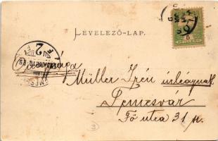 1903 Siklós, Pelikán szálloda. Feiler Mariska kiadása