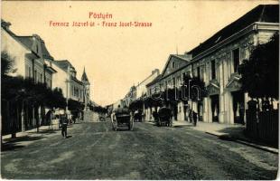 1910 Pöstyén, Piestany; Ferenc József út. W.L. Bp. 5742. / street