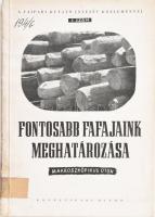 Barlai Ervin: Fontosabb fafajaink meghatározása makroszkopikus úton. Faipari Kutató Intézet Közleménye 1. sz. Bp., 1952, Könnyűipari Könyv- és Folyóiratkiadó Vállalat. Fekete-fehér fotókkal. Kihajtható táblákkal. Kiadói papírkötés, volt könyvtári példány, foltos borítóval, az elülső borító belsején címkenyomokkal, sérült címlappal.