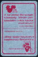 1983 Állami Biztosító fém kártyanaptár 7x10 cm