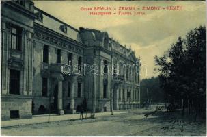 1913 Zimony, Semlin, Zemun; Hauptgasse / Fő utca / main street (EK)