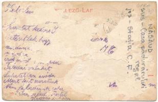 1913 Naszód, Nasaud; Magy. kir. erdészlak, pályaudvar, vasútállomás / railway station, forestry hous...