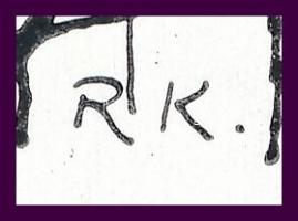 Reich Károly (1922-1988): Álmodozó. Klisé, papír, jelzett a klisén, 11×8 cm