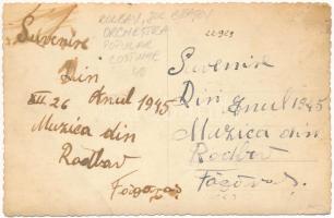 1945 Nádpatak, Rodbav, Robariu, Rohrbach, Ruirbich (Brassó, Brasov); Népi zenekar / folk music band....