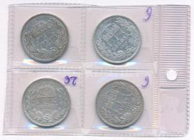 1892KB-1896KB 1K Ag "Ferenc József" (4xklf évjárat) T:XF-F patina