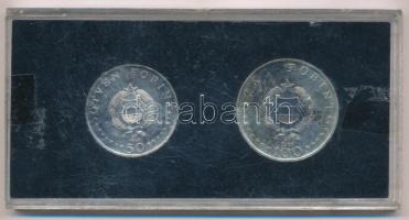 1968. 50Ft Ag + 100Ft Ag "Semmelweis" pár eredeti "MNB" műanyag tokban T:BU erős...