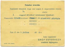 1941 Gróf Esterházy uradalmi téglagyára Tata. Kihajtható képeslap / Hungarian brickyard advertisemen...