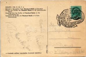 Budapest, Nemzetközi Vásár, Standard Rádió pavilonja. reklám + "1940 XXXV. Budapesti Nemzetközi...