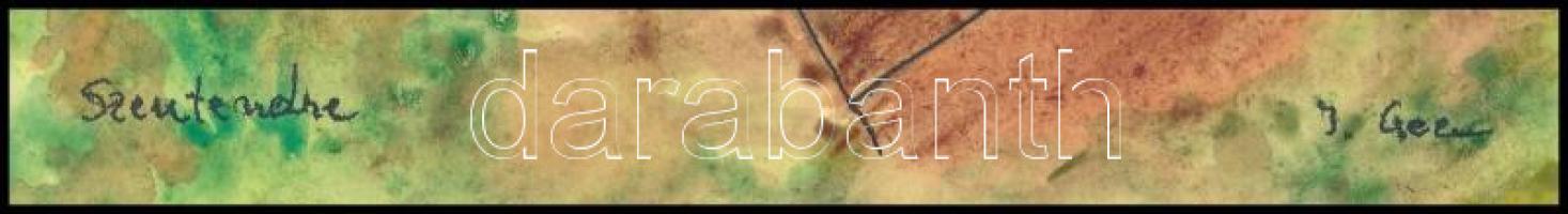 Stefan Grecu (?-?): Szentendrei tetők. Akvarell, tus, papír, jelzett, 21x15 cm