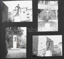 cca 1970-1980 A budapesti II., III. és XIII. kerületek köztéri szobrainak fotóalbuma, benne kb. 140 ...