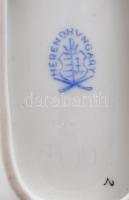 Herendi porcelán Viktória mintás leveles tálka, kézzel festett, jelzett, hibátlan, 15×8,5 cm