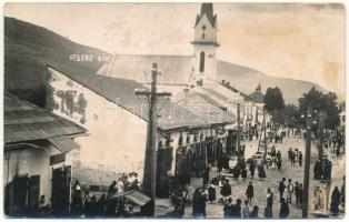 Felsővisó, Viseu de Sus; utca, templom, Jacob Perl üzlete / street, church, shop. photo (fl)