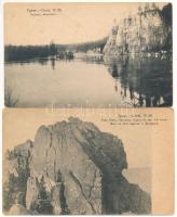 17 db RÉGI használatlan orosz képeslap az Urál vidékéről / 17 pre-1945 unused Russian postcards from...