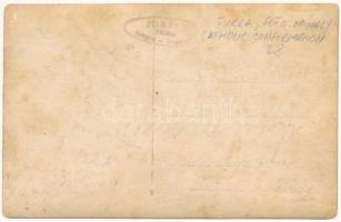 1927 Torda, Turda; Elsőáldozó gyerekek pappal / First Communion, priests. Mihály photo (fl)