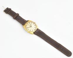 Roamer Anfibio kézi felhúzós svájci karóra, bőr szíjjal, kissé sérült üveggel, működik, d: 32 mm