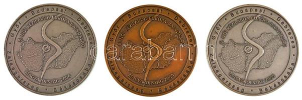 2004. "6. Női Kézilabda Európa Bajnokság" kétoldalas, ezüstpatinázott bronz emlékérem, fel...